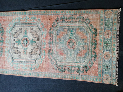 11.6 x 2.10 Oushak Runner Rug Turkish Runner Rug Vintage Runner Rug Hallway Runner Rug Kitchen Runner Rug Wool Runner Rug Wool Oushak Rug