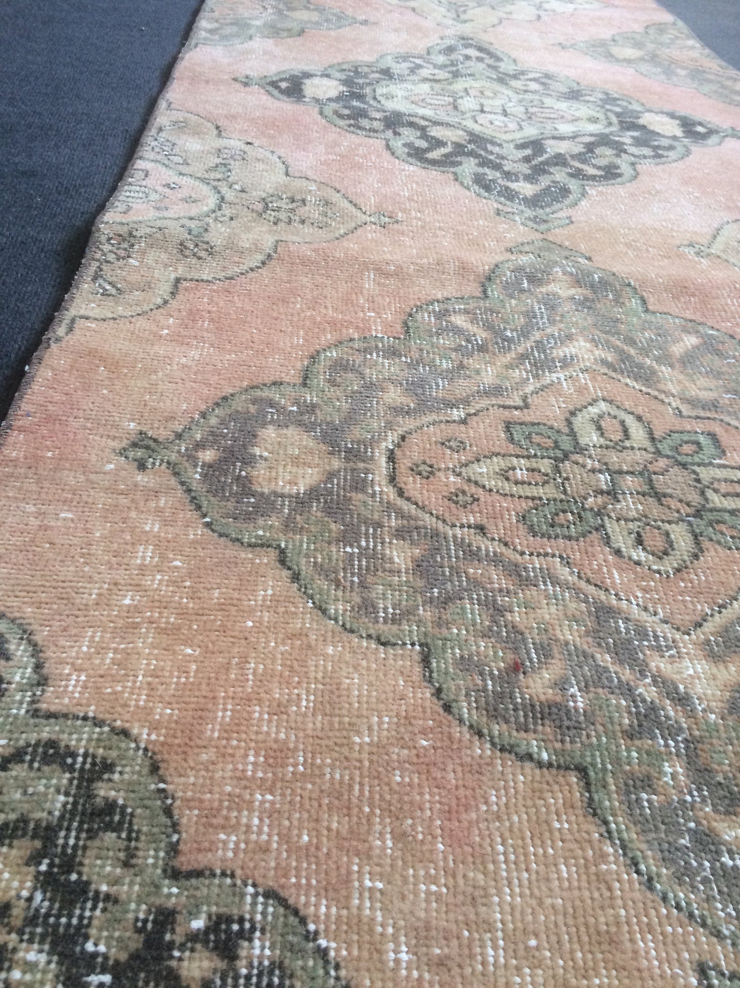 13 X 2.8 Turkish Runner Rug Vintage Runner Rug Oushak Runner Rug  Hallway Runner Rug Kitchen Runner Rug Wool Runner Rug Wool Oushak Rug