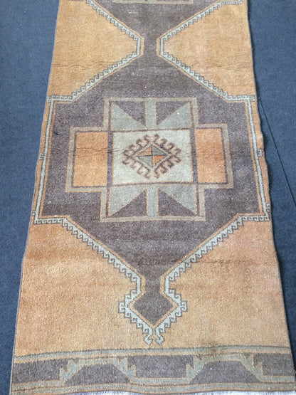 Vintage Runner Rug, Turkish Runner Rug. Vintage 3 x 13 Runner Rug, Hallway Runner Rug, Wholesale Runner Rug, Hand Knotted Runner Rug.