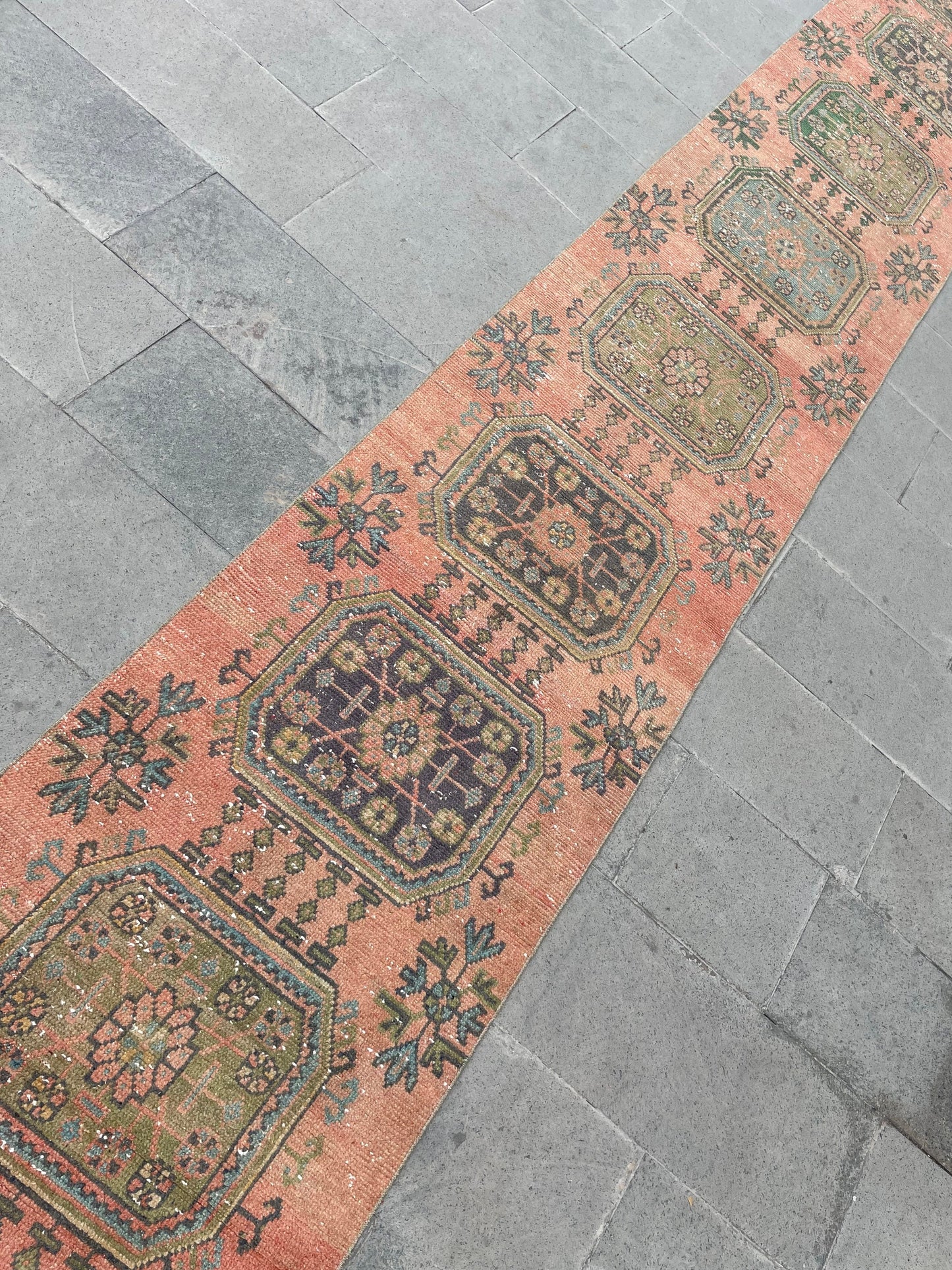 Vintage Hand Knotted 2.5 x 21.6 Extra Long Turkish Runner Very Long Stairs Runner Rug Vintage Runner Rug XL Oriental Runner Staircase Runner