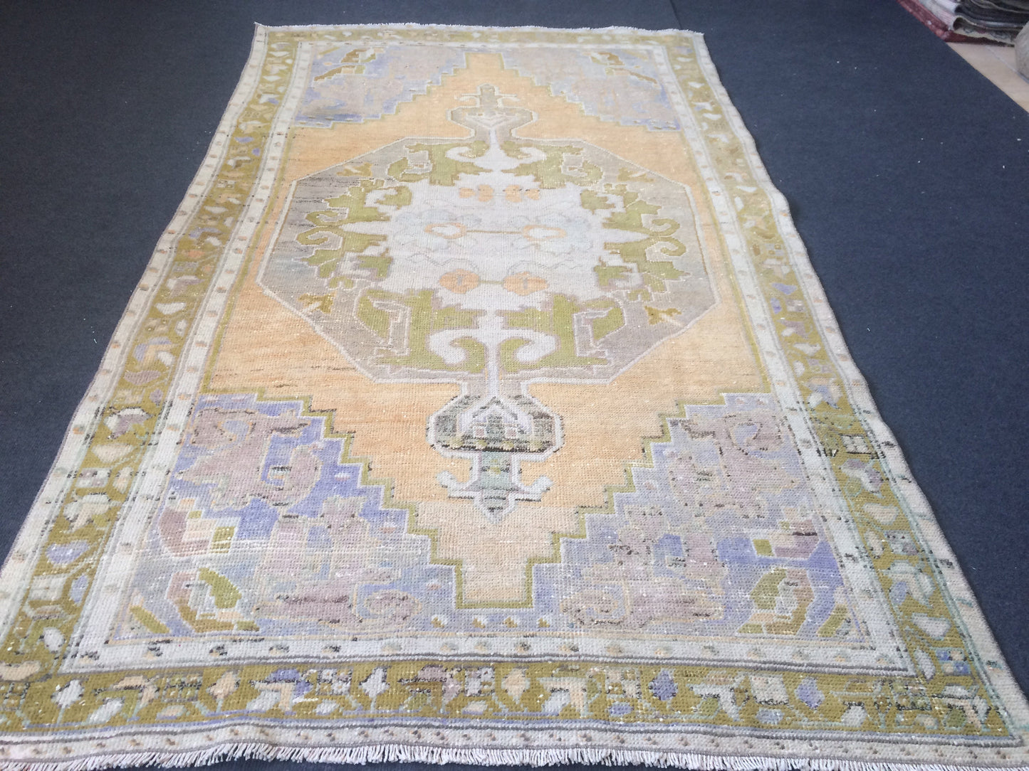 OUSHAK RUG TURKISH Oushak Rug Vintage Oushak Runner Rug Vintage Runner Rug Wool Oushak Rug Hand Made Rugs Vintage Turkish Rug