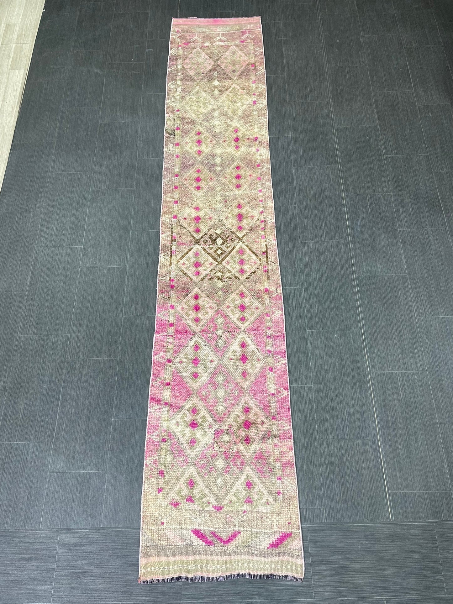 Turkish Runner Rug 2 x 10.8 Runner Rug Vintage Runner Rug Hallway Runner Rug Persian Kitchen Runner Rug High Wool Pile Runner Rug