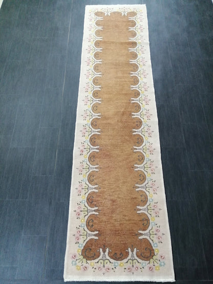 Oushak Runner Rug 2.6 x 10.5 Turkish Runner Rug Vintage Runner Rug Hallway Runner Rug Kitchen Runner Rug Antique Runner Oriental Runner Rug