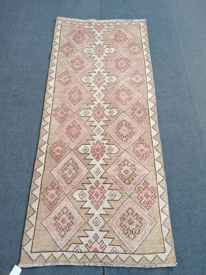 Turkish runner rug, vintage wool rug 2'9x6'5 vintage oushak runner rug unique hand made rug kitchen rug bohemian rug