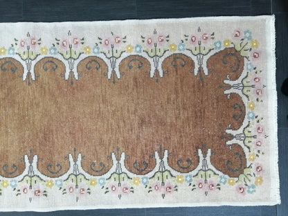 Oushak Runner Rug 2.6 x 10.5 Turkish Runner Rug Vintage Runner Rug Hallway Runner Rug Kitchen Runner Rug Antique Runner Oriental Runner Rug