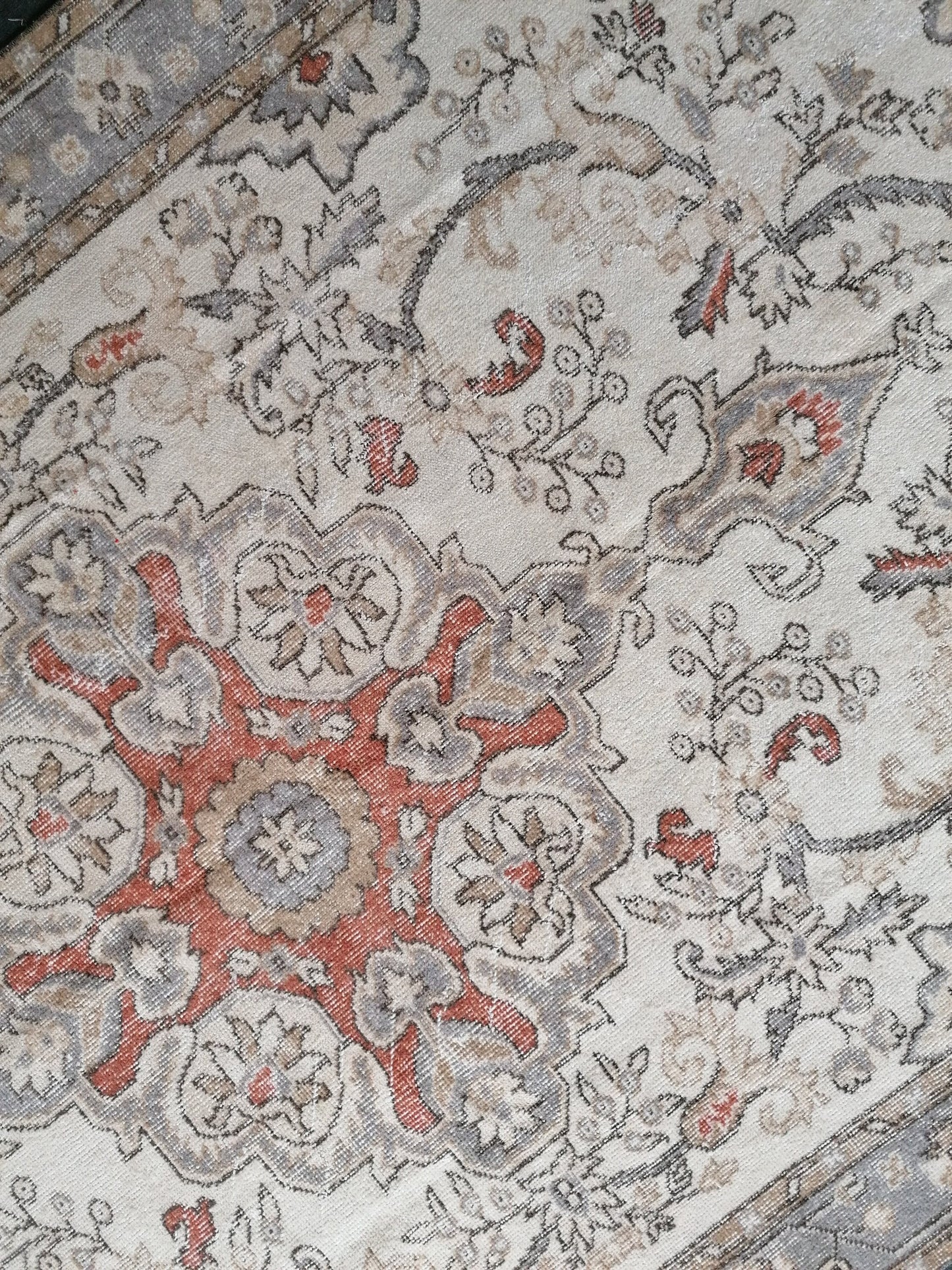 Faded oushak rug 10'3x6'3 large turkish rug, vintage rug, wool vintage oushak rug hand made rug