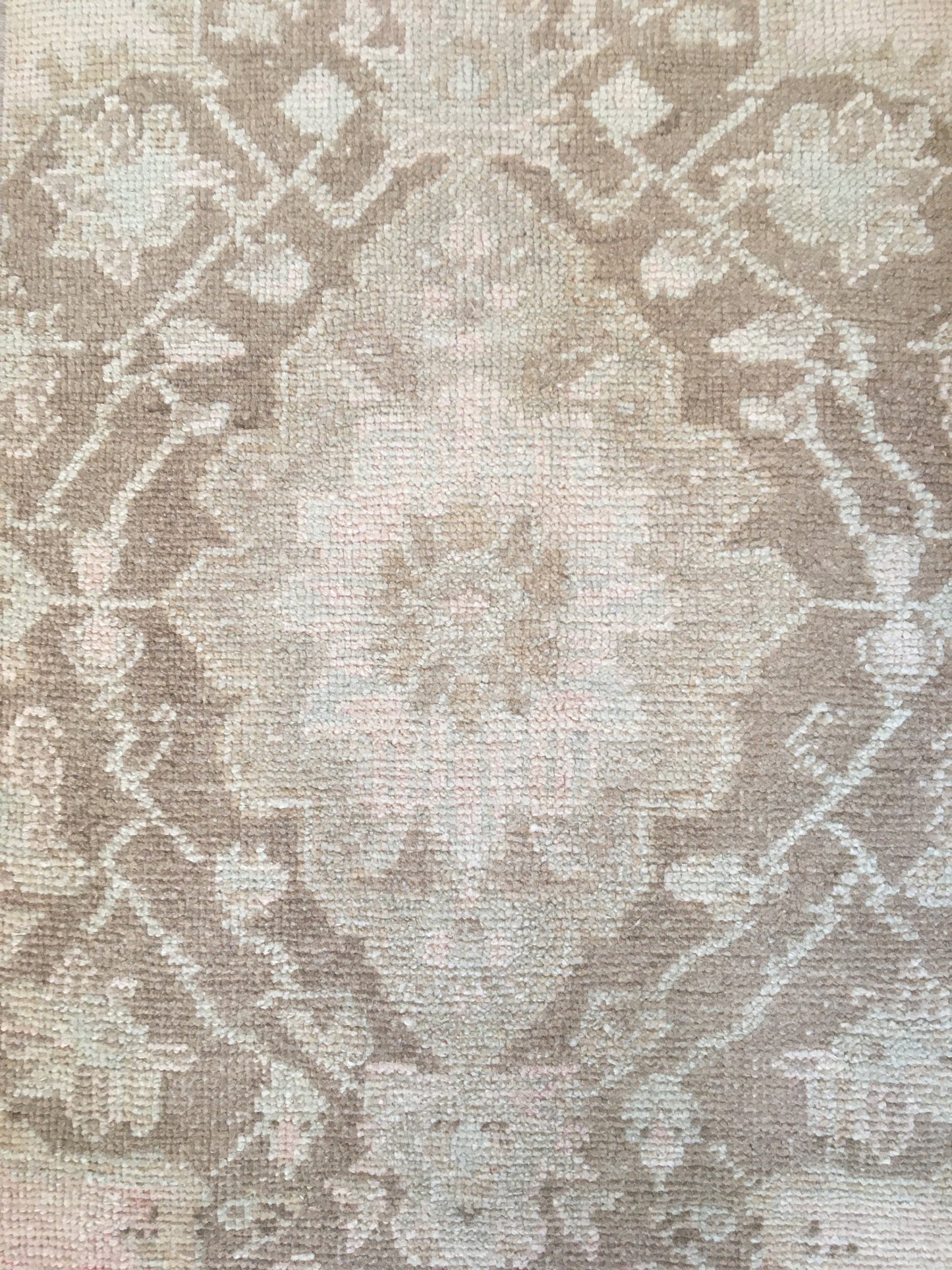 1.6x2.8 feet oushak turkish bedroom small rug, vintage kitchen rug, bohemian anatolian rug, handmade brown natural mini rug, living room rug