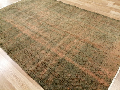 8.5 x 7.9 Rugs, OverDyed Hand Made Rug, Oushak Rug, Rustic Rug, Bohemian Rug, Rug Runner, Turkish Rug, Farmhouse Rug, Vintage Rug, Wool rug