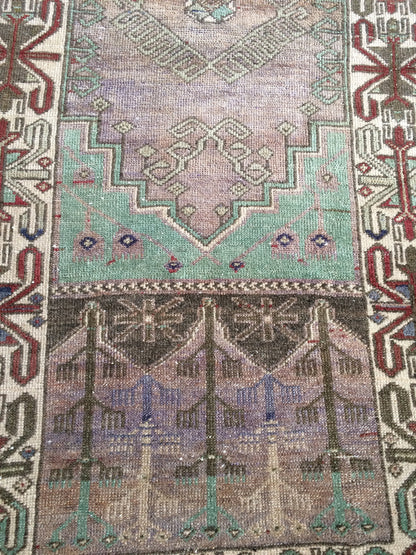 WOOL Oushak Rug Turkish Runner Rug Vintage  Rug Hallway  Rug Kitchen Rug Wool Nomad Rug Wool Oushak Rug Turkish Wool Oushak Rug 5.4 x 3.6