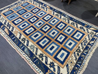 Antique Rug, TURKISH RUG, VINTAGE Rug, Living Room 3.3 x 5.2 Rug, Oushak Rug, Handmade Rug, Earth Tones rug, Persian Rug, farmhouse rug