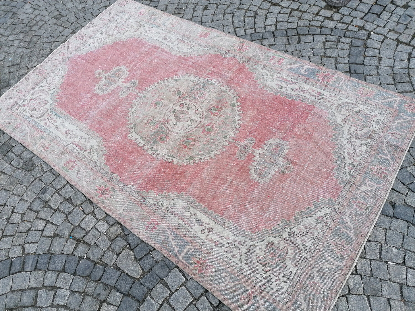 11'x6'7 large oushak rug, living room rug, handmade wool rug, are rug