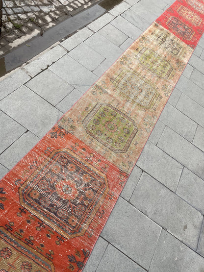 Vintage Staircase Runner Rug 2.3 x 28.4 ft Extra Long TURKISH Runner Rug Vintage Runner Rug Runner Rug  Runner Hand Knotted Runner