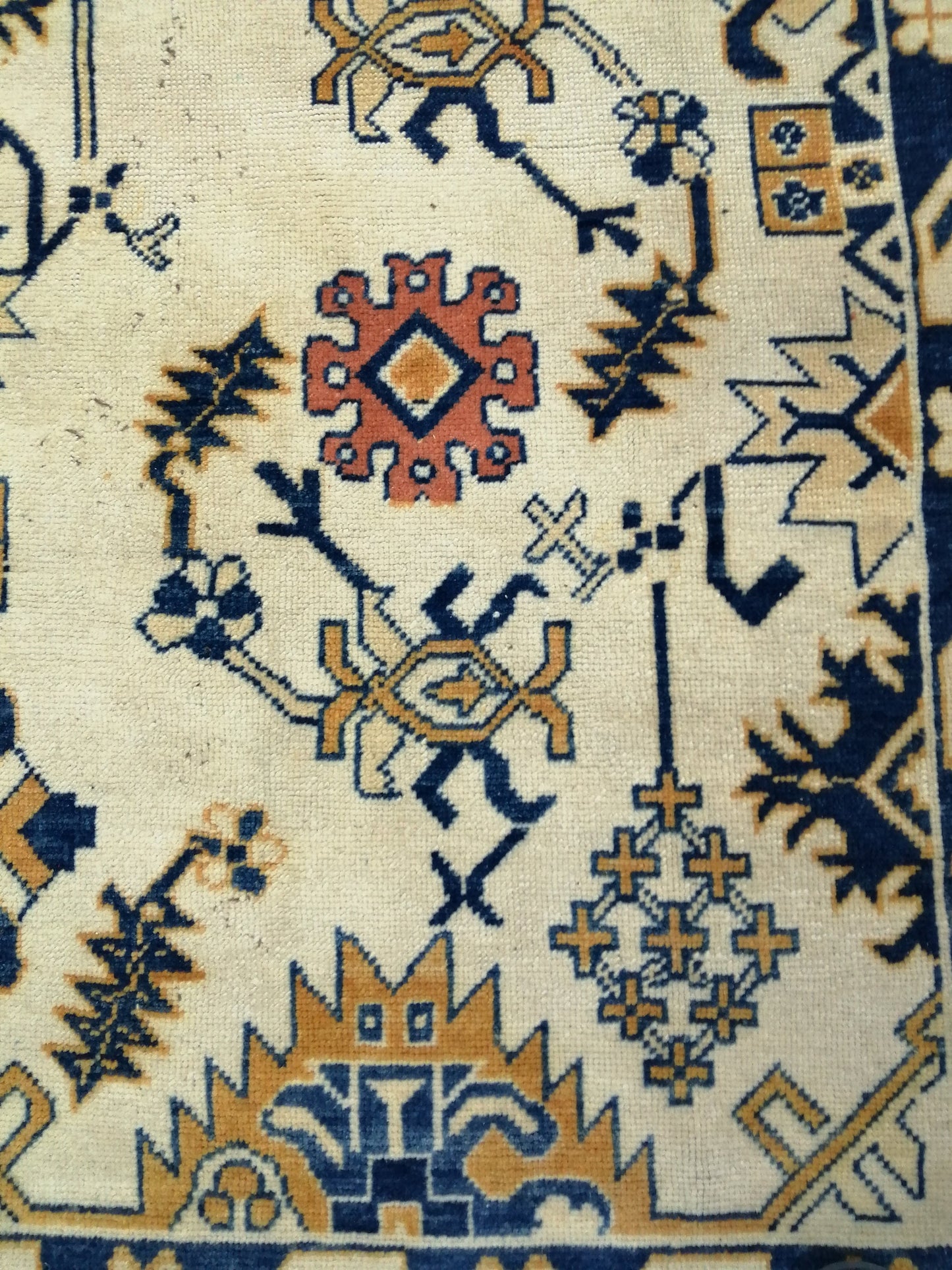 Oriental RUG 9 x 12 Oushak Rug  Blue Persian Rug Navy Vintage Rug 9x12 Oushak Rugs Antique Turkish Rug Muted  Quality Turkish room Rug