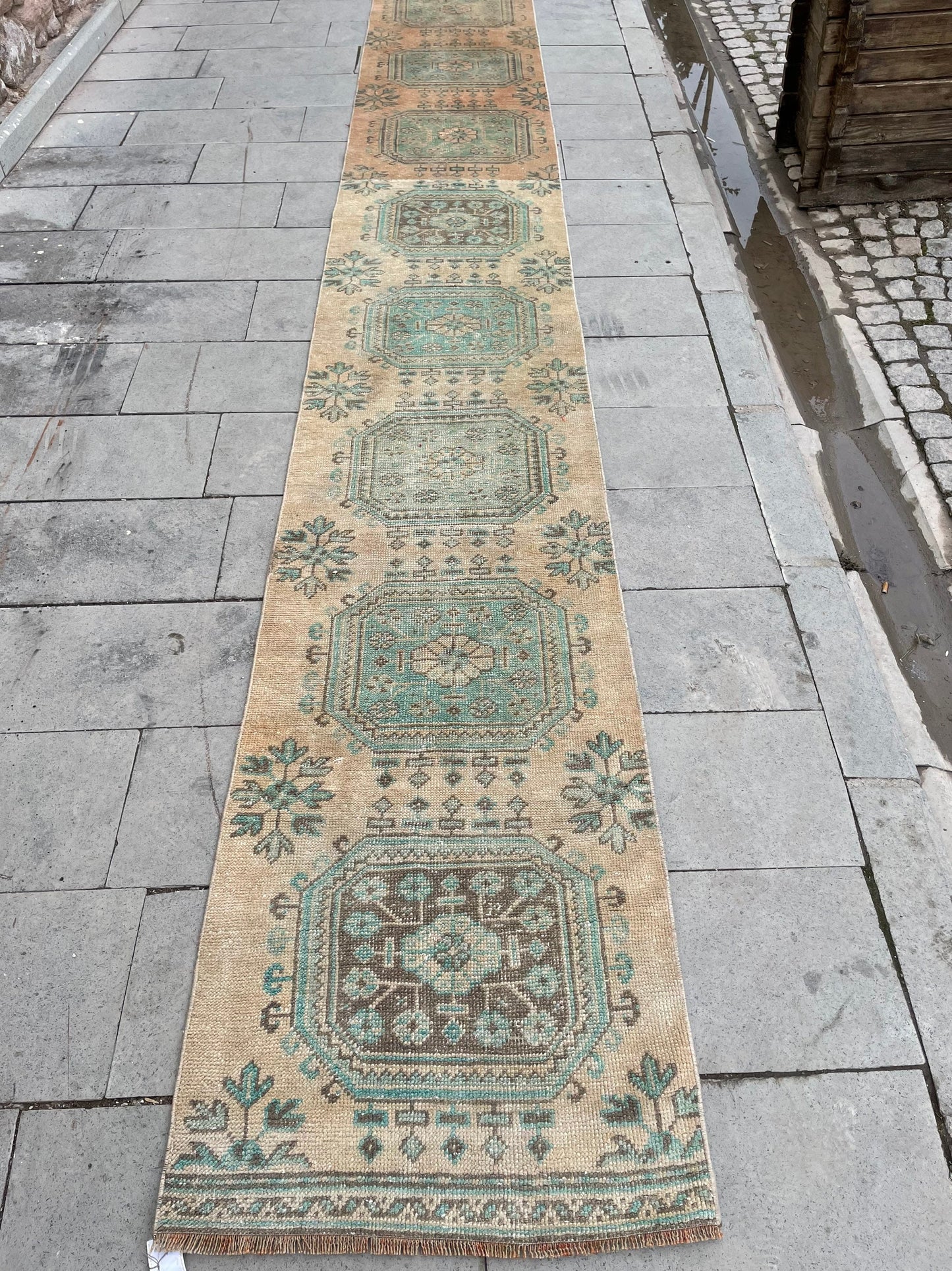 Staircase Runner Rug 2.3 x 26 ft Extra Long TURKISH Runner Rug Vintage Runner Rug Distressed Runner Rug  Runner Hand Knotted Runner