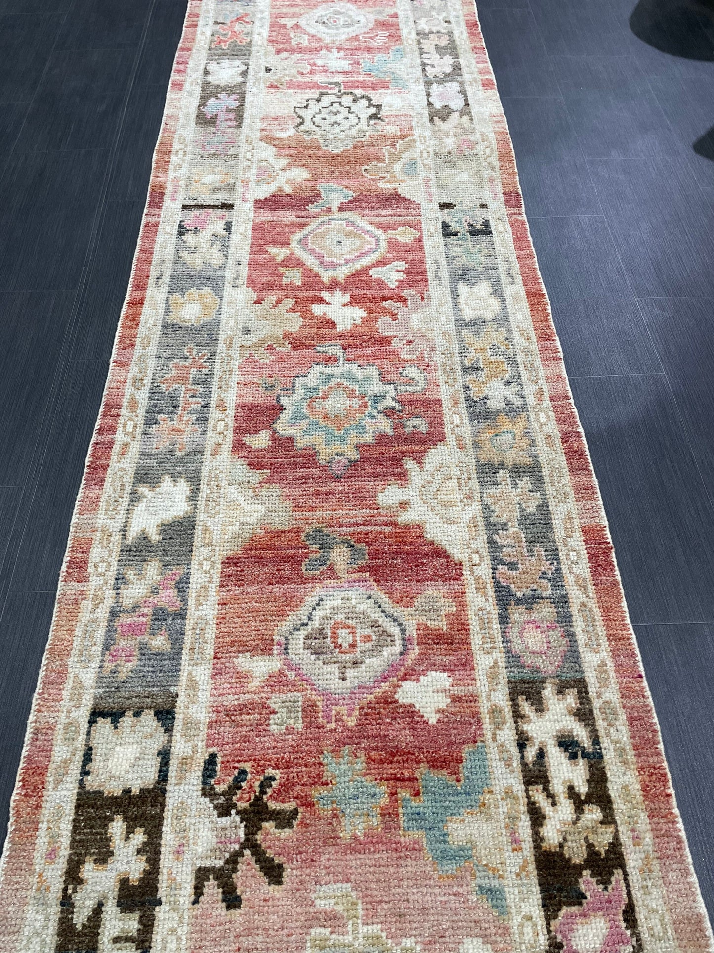 Turkish Oushak Runner 3 x 15.3 Turkish Runner Rug XL Vintage Runner Rug Long Hallway Runner Rug Kitchen Runner Stairs Runner