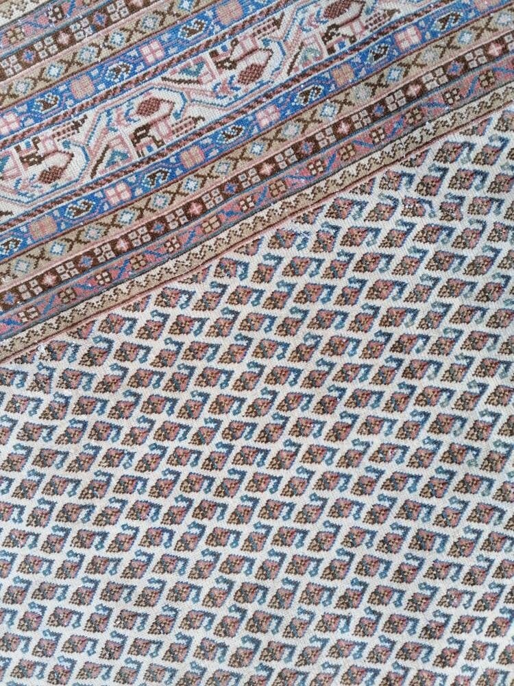 7'2x10'6 persian wool rug, vintage wool rug, oushak hand made rug, bohemian rug, living room rug