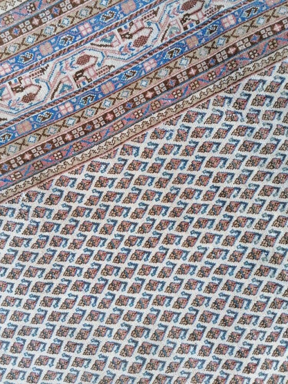 7'2x10'6 persian wool rug, vintage wool rug, oushak hand made rug, bohemian rug, living room rug