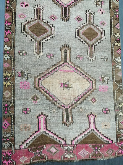 3.8 x 10.4 Oushak Runner Rug Turkish Runner Rug Vintage Runner Rug Hallway Runner Rug Kitchen Runner Rug Wool Runner Rug Wool Oushak Rug