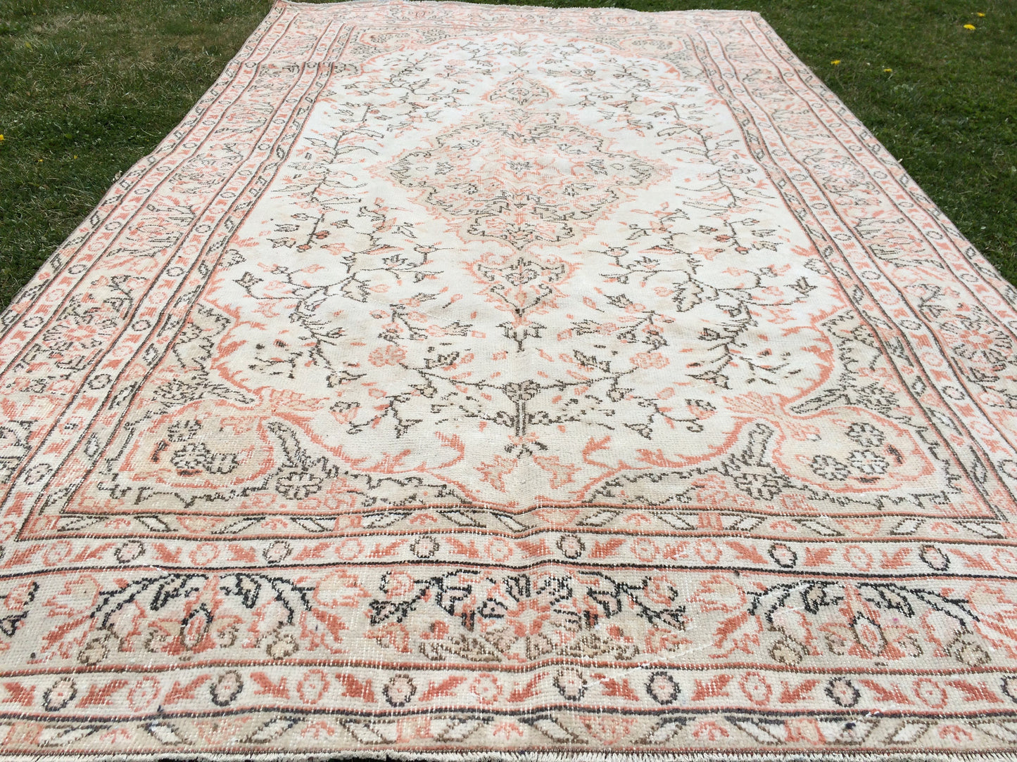 10 x 6 ft Vintage  RUGS LARGE Area RUG Turkish  Rugs Oushak Rugs Bohemian Rug Living Room Rug Oushak Runner Rug Hand Made Rugs