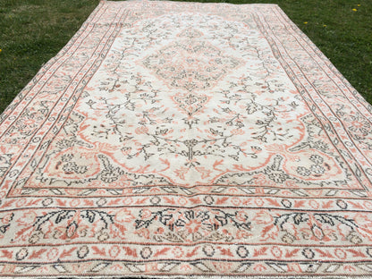 10 x 6 ft Vintage  RUGS LARGE Area RUG Turkish  Rugs Oushak Rugs Bohemian Rug Living Room Rug Oushak Runner Rug Hand Made Rugs