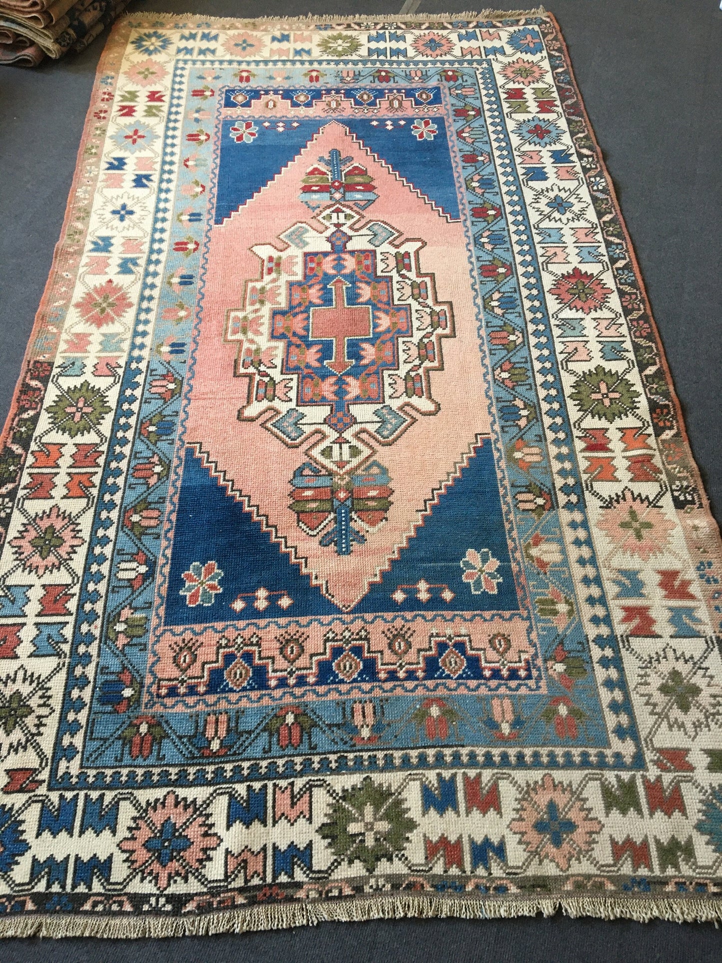 5x8 feet oushak turkish rug, handmade wool living room rug, Hand knotted rug