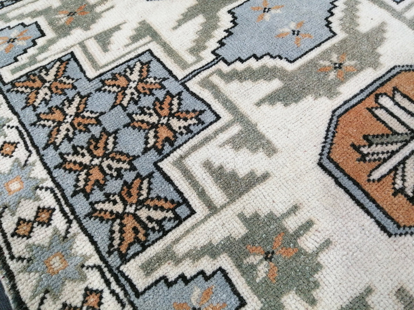 Hand Made Rugs 4.5 x 2.6 Vintage Turkish Rug OUSHAK RUG TURKISH Oushak Rug Vintage Oushak Runner Rug Small Vintage Rug