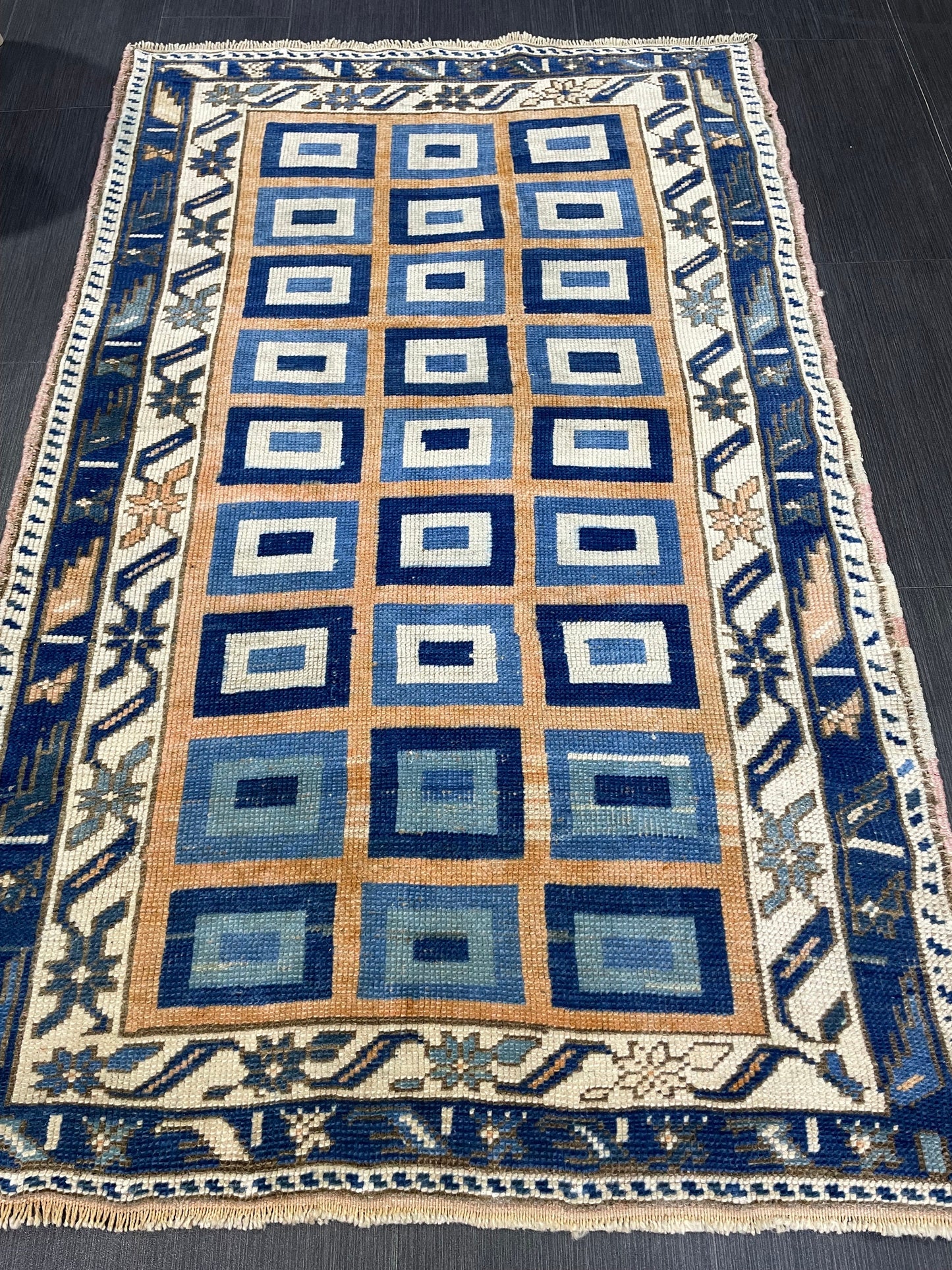 Antique Rug, TURKISH RUG, VINTAGE Rug, Living Room 3.3 x 5.2 Rug, Oushak Rug, Handmade Rug, Earth Tones rug, Persian Rug, farmhouse rug