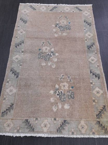 Small Turkish Rug Mini 2.3 x 3.6 Rug Small Area Rug Turkish Rug Oushak Rug Persian Hand Made Rug Oriental Vintage Rug Door Mat Rug