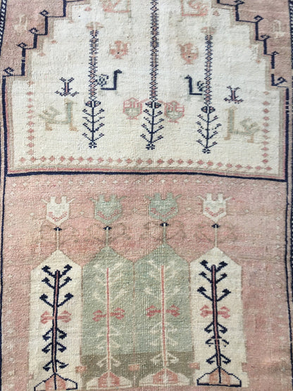 4x6 feet handmade beige living room floor rug, vintage blue kitchen area rug, bedroom area wool bohemian rug, turkish anatolian wide rugs