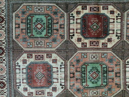 Turkish Rug, Vintage Oushak Rug, Oriental Rugs, Wool Rug, 9.4 x 6.2 High Pile Farmhouse Rug, Vintage Rug, Hand Made Rug Persian Rug 6x9 rug