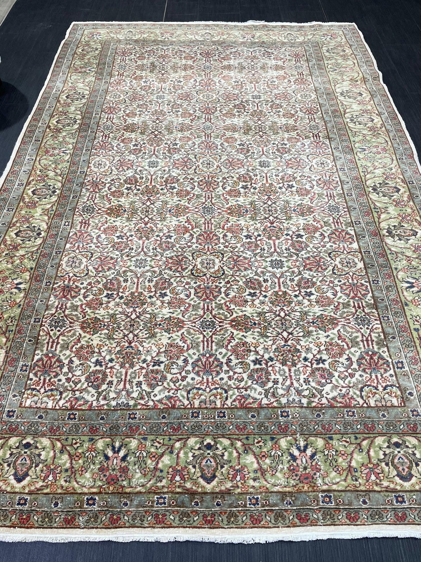 Persian RUG Hand Knotted 5.5 x 8.5 Rug Vintage Oushak Rug Vintage Quality Rug Wool Fine Knotted Rug Handmade Rug Vintage Turkish Rug