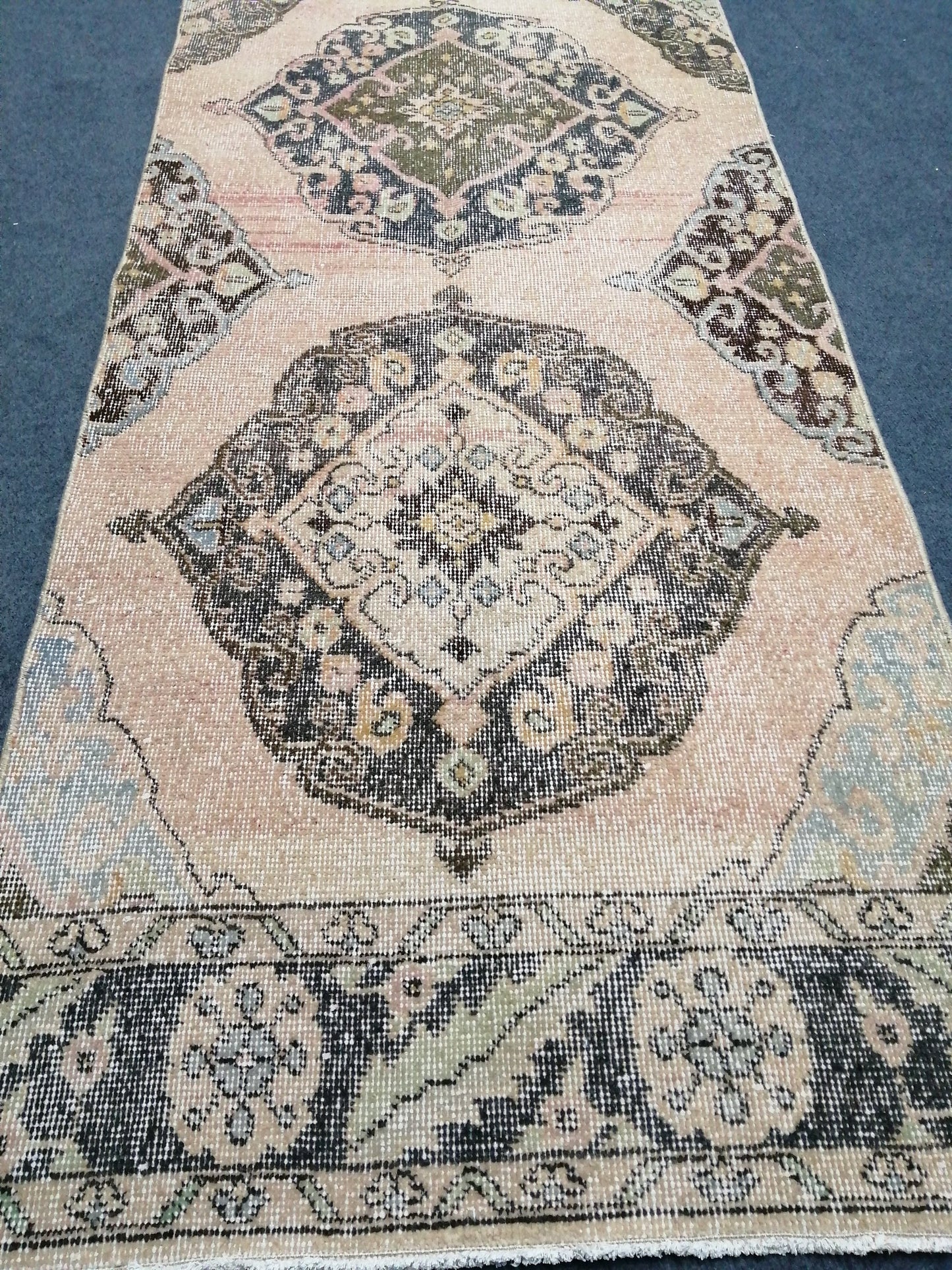 Oushak Runner Rug Turkish Runner Rug 2.6 x 13 Vintage Runner Rug Hallway Runner Rug Kitchen Runner Rug Wool Runner Rug Wool Oushak Rug