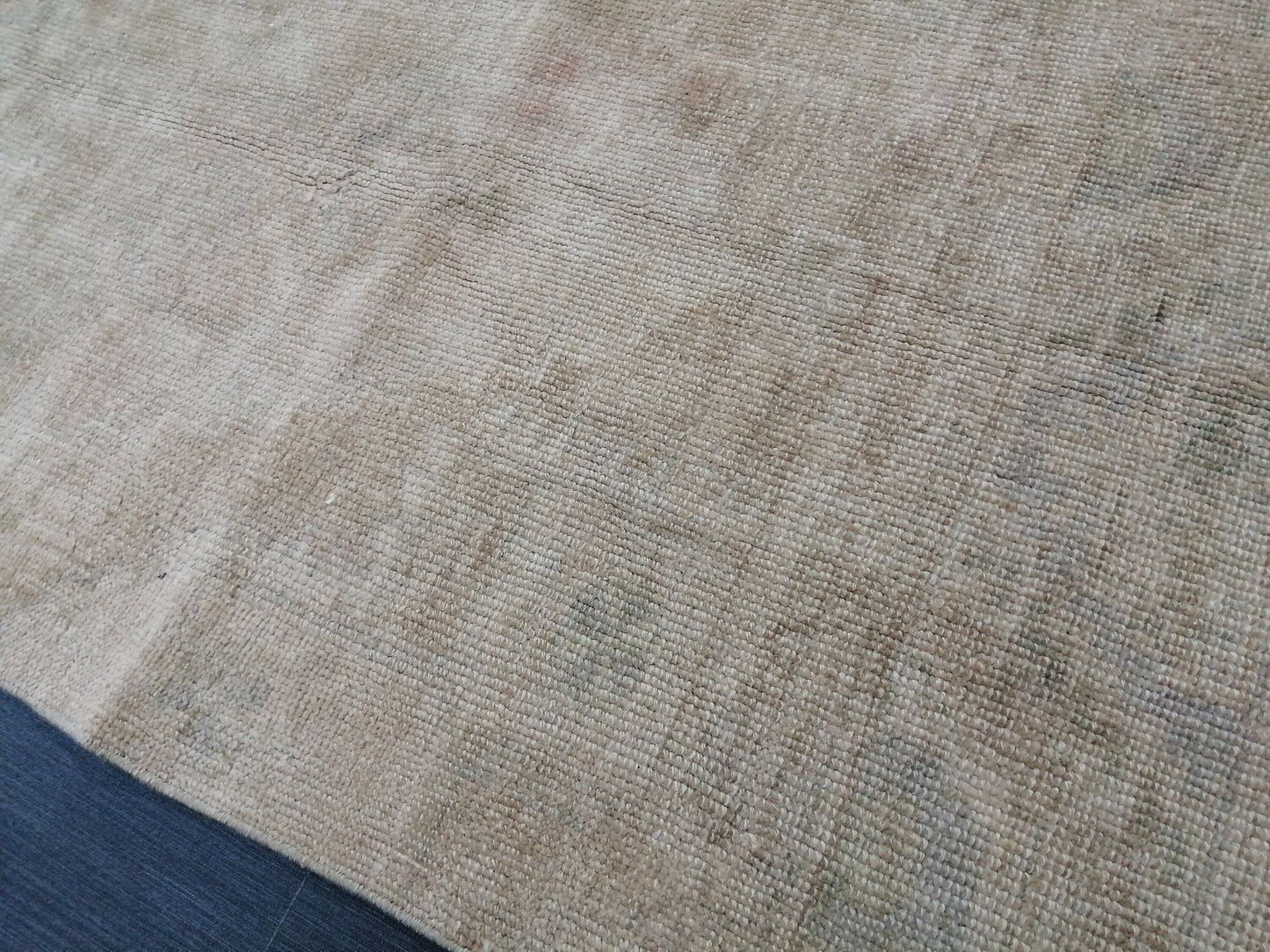 Muted Oushak Runner 2.7 x 9.8 Rug Turkish Runner Rug Faded Vintage Runner Rug Hallway Runner Rug Neutral Kitchen Runner Rug Wool Runner Rug