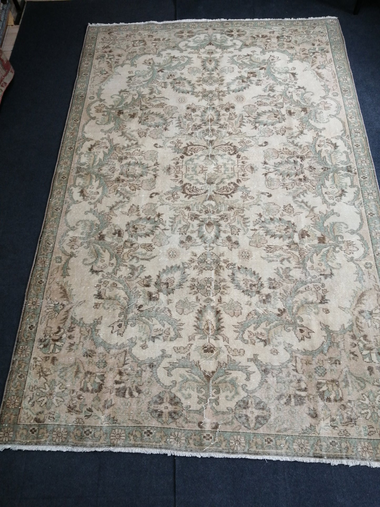 6.5 x 10 Oushak Runner Rug Turkish Runner Rug Vintage Runner Rug Hallway Runner Rug Kitchen Runner Rug Wool Runner Rug Wool Oushak Rug