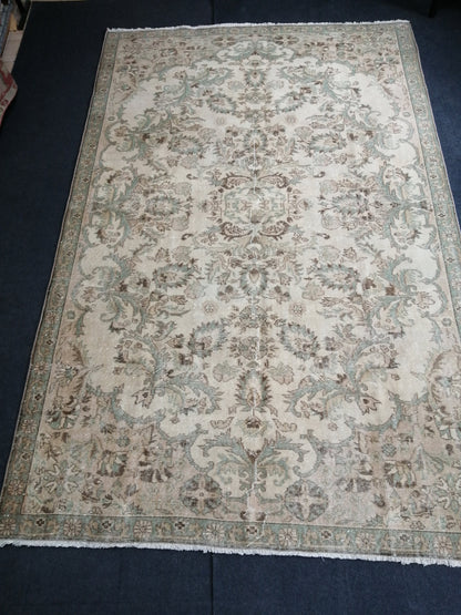 6.5 x 10 Oushak Runner Rug Turkish Runner Rug Vintage Runner Rug Hallway Runner Rug Kitchen Runner Rug Wool Runner Rug Wool Oushak Rug