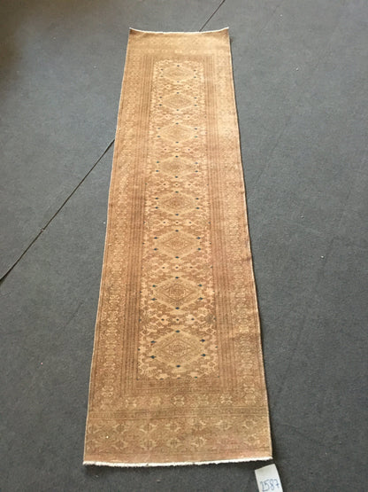 2x6 feet long runner rug, persian handmade mini floor runner, morracon wool rug, vintage turkish runner, nautral brown kitchen muted runner,