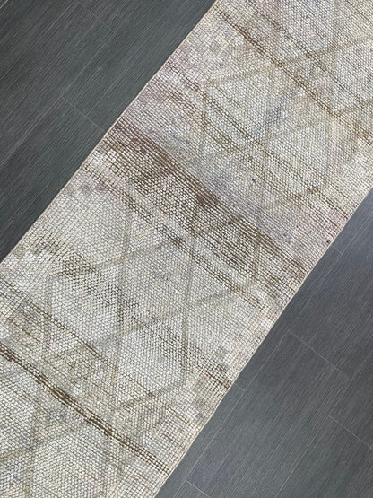 Muted Runner Rug Turkish 2.3 x 8.8 Runner Rug Vintage Runner Rug Hallway Runner Rug Kitchen Runner Rug Wool Runner Handmade Runner Rug