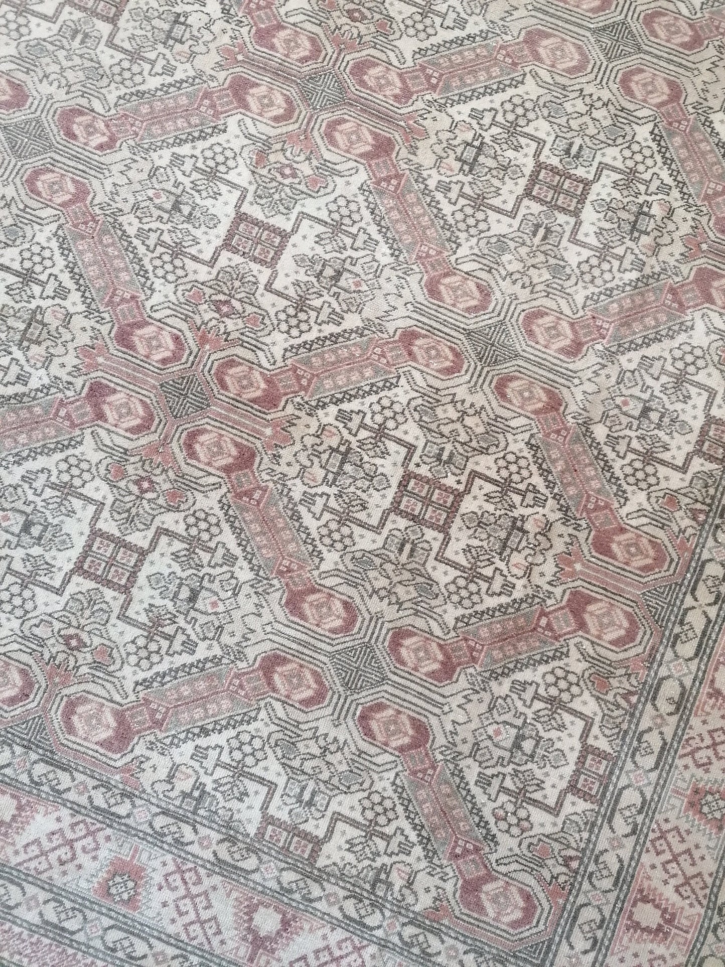 Larger vintage rug 6’4x9’5 oushak rug, vintage anatolian rug,kitchen rug unique hand made rug