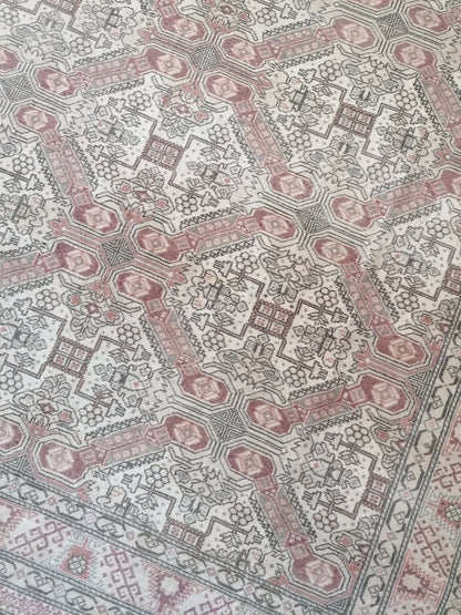 Larger vintage rug 6’4x9’5 oushak rug, vintage anatolian rug,kitchen rug unique hand made rug