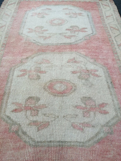 6x3 Oushak Runner Rug Turkish Runner Rug Vintage Runner Rug Hallway Runner Rug Kitchen Runner Rug Wool 3x6 Rug Wool Oushak Rug