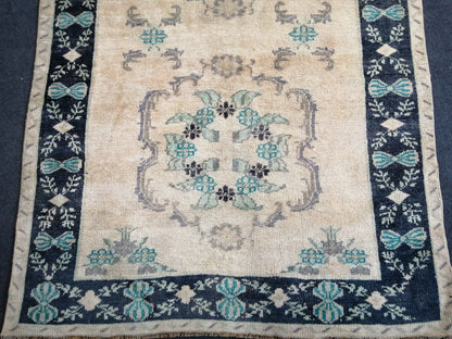 12.2 x 4.6 ft Oushak Runner Rug Turkish Runner Rug Vintage Runner Rug Hallway Runner Rug Kitchen Runner Rug Wool Runner Rug High Pile Rug