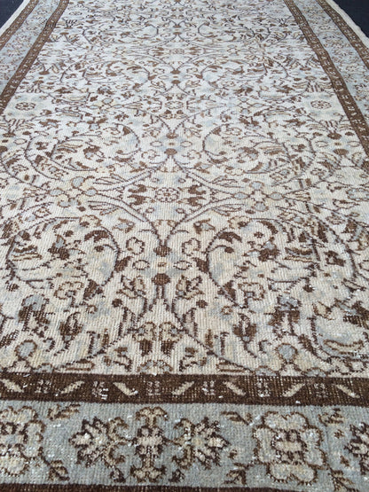 Vintage Rug, Vintage Turkish Rug, Living Room Rug, Oushak Rug,Handmade Rug, Hand Knotted Rug, Farmhouse Muted Rug, Wool Rugs