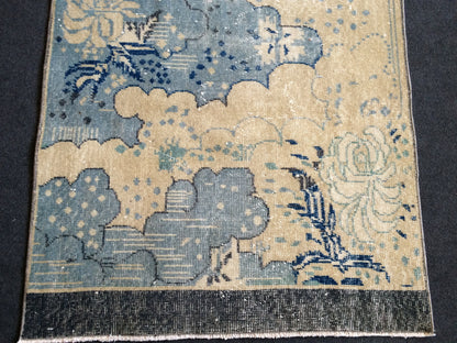 3x7 Turkish Rug, Oushak Rug, Rustic Oushak Rug, Wool Oushak Rug, Oushak Runner Rugs, Farmhouse Rug, Vintage Rug, Hand Made Rug