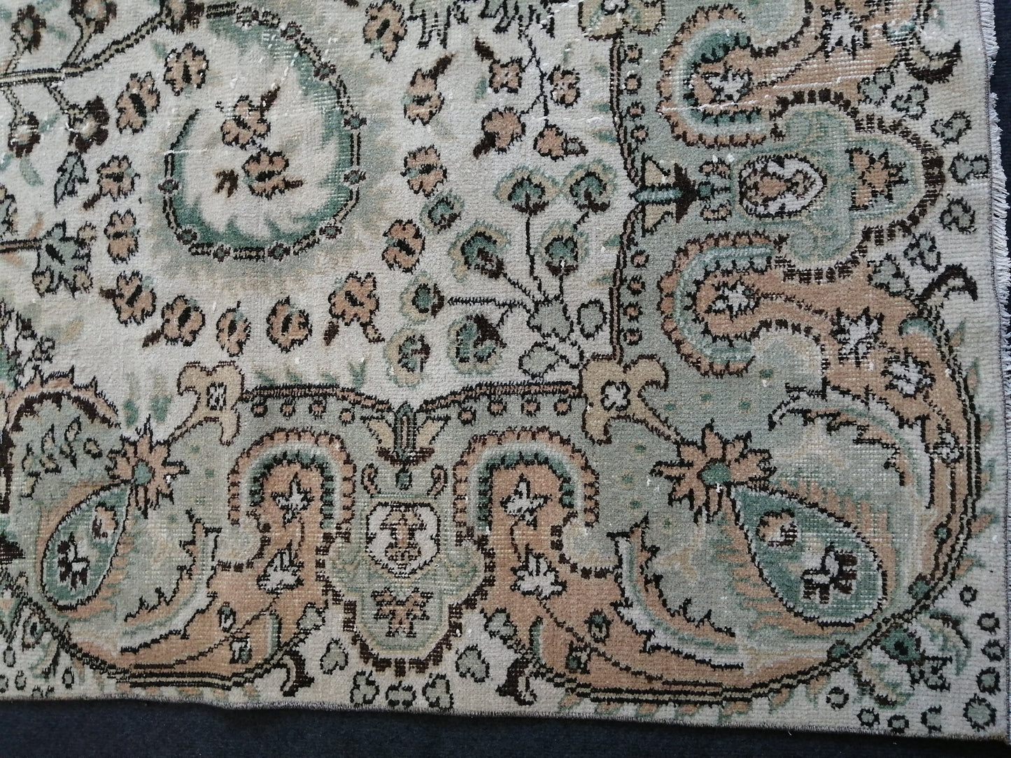 6.6 x 10.3 Vintage Rugs  TURKISH HAND MADE Rugs   Vintage Turkish Rugs   Oushak Rug  Turkish Oushak Rug, Vintage Oushak Rug, Wool Rug