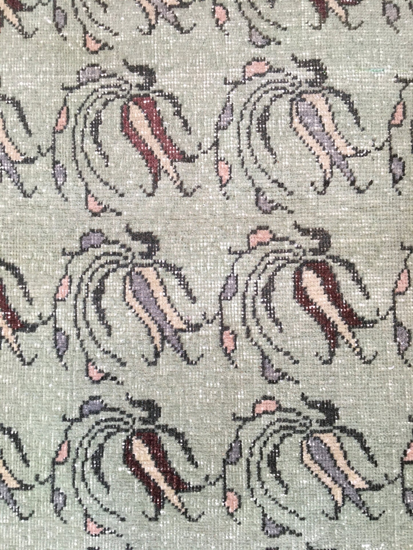 3x5 feet handmade floral mini runner rug, turkish kitchen floor wide rug, grey bathroom area rug, entryway large muted color rug, bohem rugs