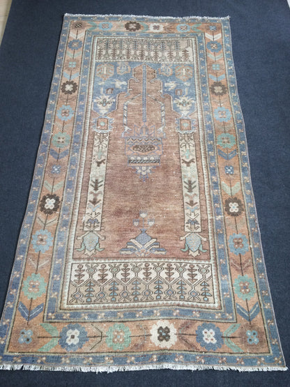 Persian Rug, Vintage Turkish Rug, Faded Rug, Rustic Rug,Bohemian Rug, Rug Runner, Turkish Rug, Farmhouse Rug, Vintage Rug, Wool rug