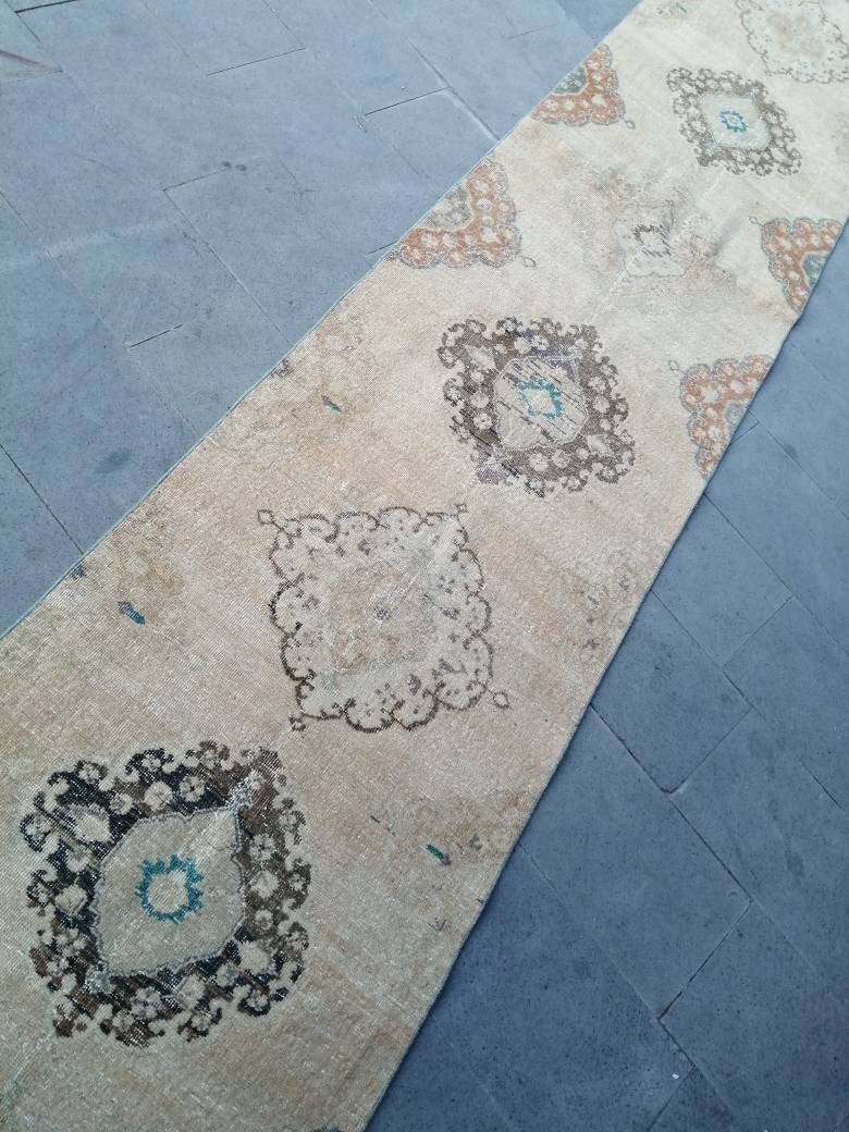 XL Turkish Runner Rug Long Vintage Runner Rug 2.9 x 20 Vintage Stairs Runner Rug Extra Long Oriental Runner Carpet XL Antique Persian Runner