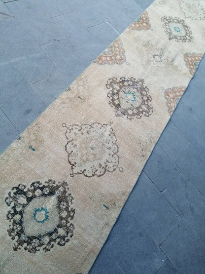XL Turkish Runner Rug Long Vintage Runner Rug 2.9 x 20 Vintage Stairs Runner Rug Extra Long Oriental Runner Carpet XL Antique Persian Runner
