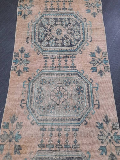 Extra Long Turkish Runner Rug Long Vintage Runner Rug 2.6 x 21.2 Vintage Distresse Runner Extra Long Oriental Runner Muted XL Antique Runner