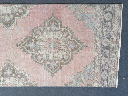 Pastel runner rug, anatolian runner rug,wool rug,hallway runner rug 10'10x2'10 feet